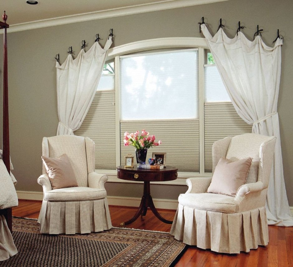 Шторы на крючках без карниза