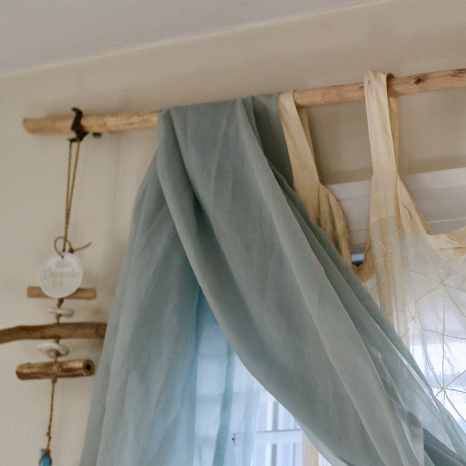 Шторы на канате вместо карниза