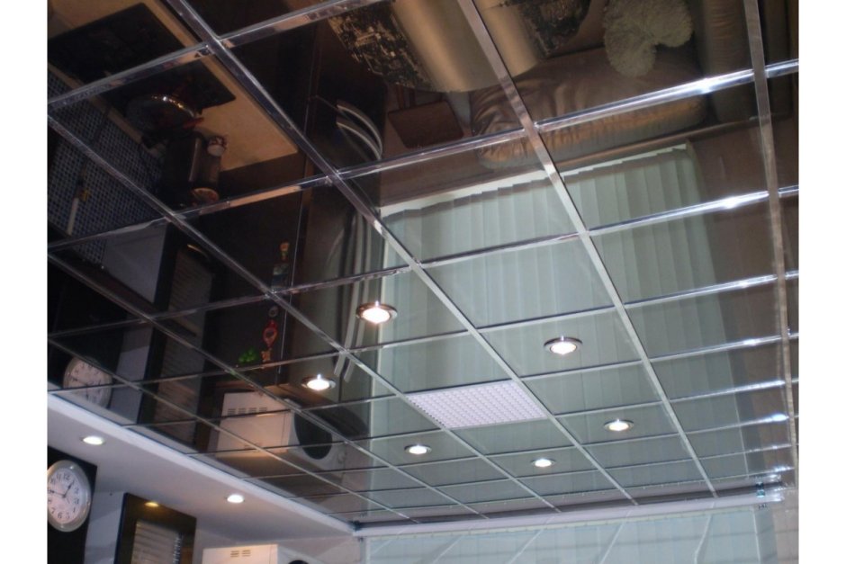 Подвесной потолок Армстронг зеркальный суперхром