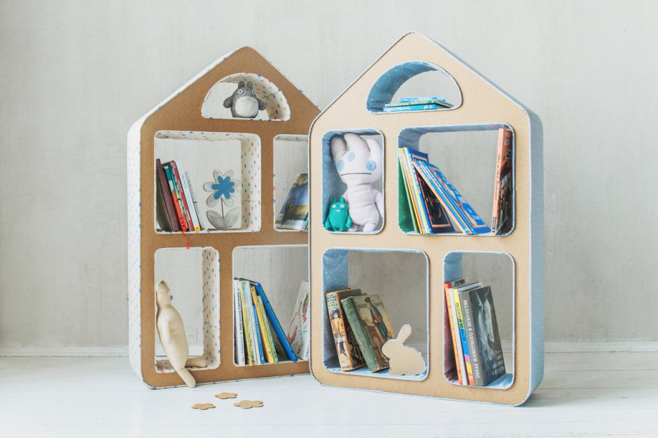 Полка для книжек из картона