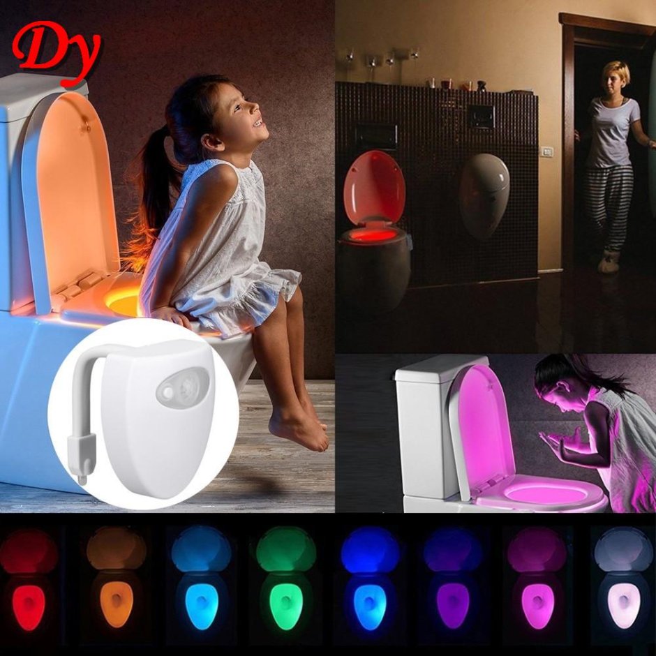 Подсветка унитаза RGB С датчиком движения