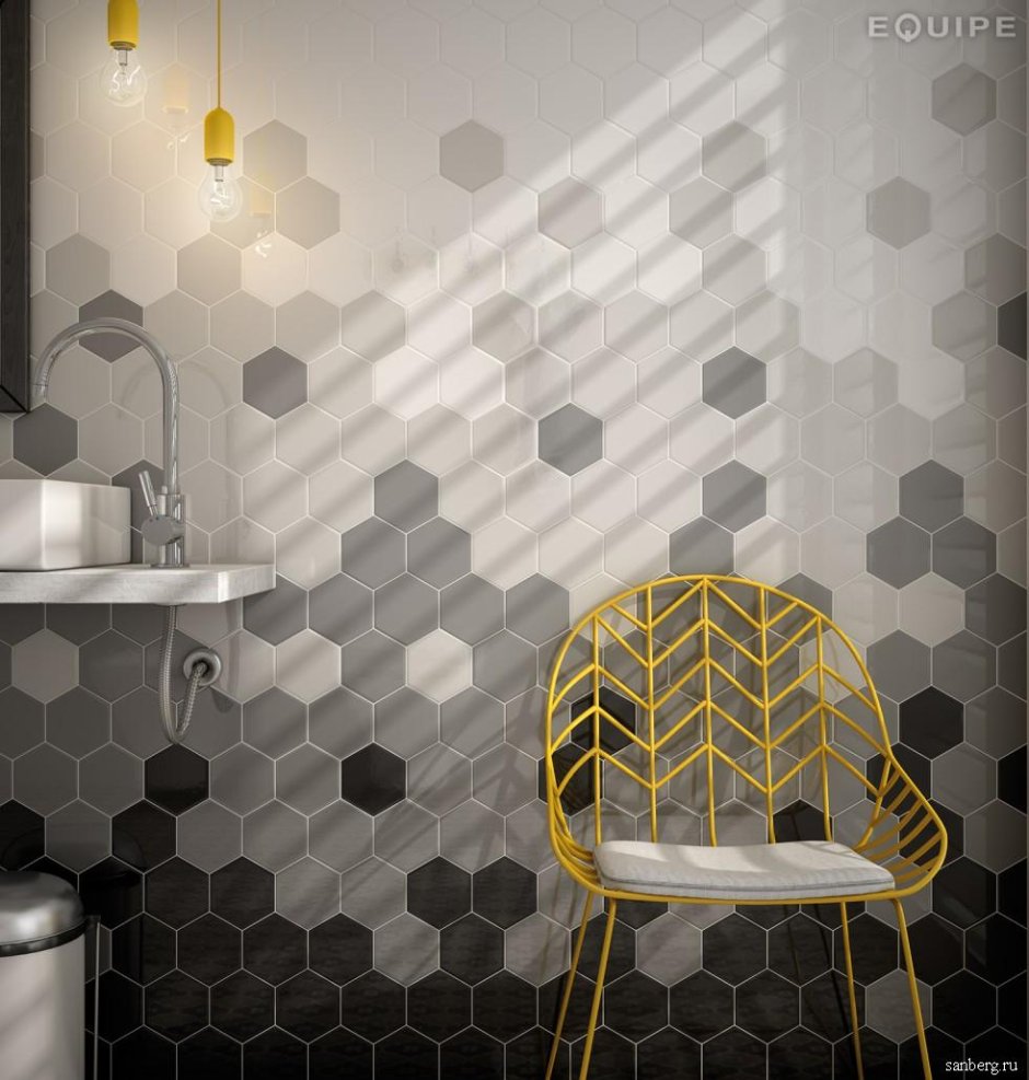 Плитка equipe Scale Hexagon настенная White