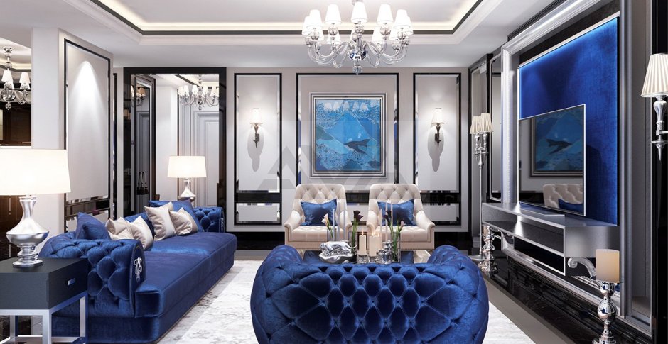 Гостиная Нео ар деко