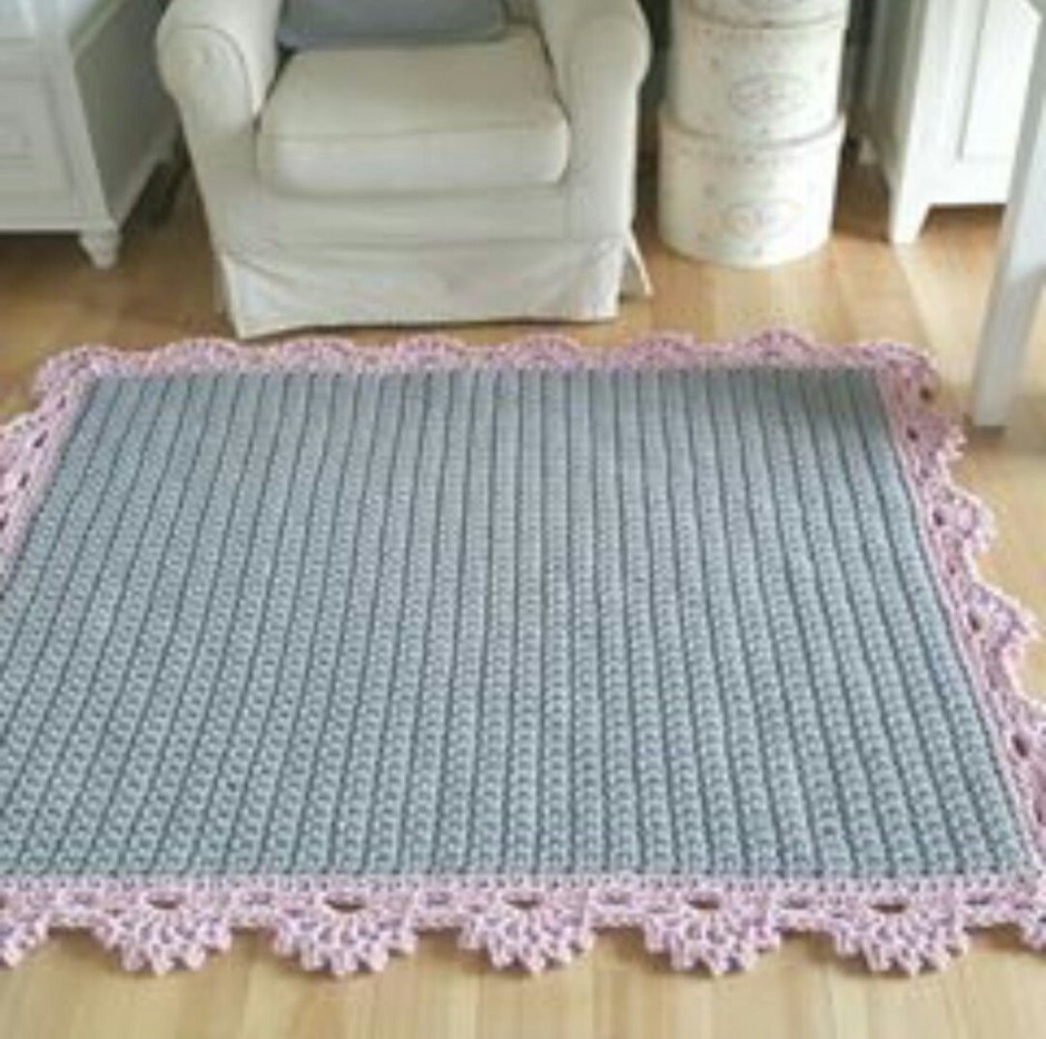 Прямоугольный коврик из шнура