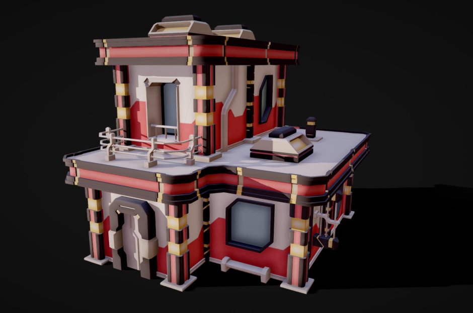 Sci Fi building 3d model