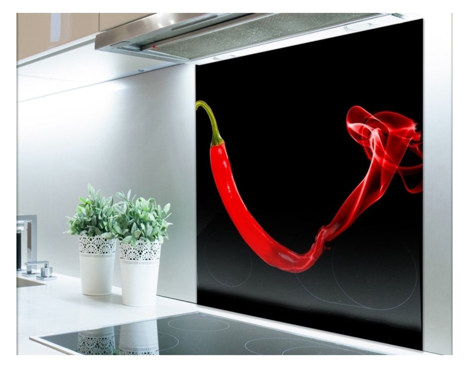 Защитный стеклянный экран для кухни