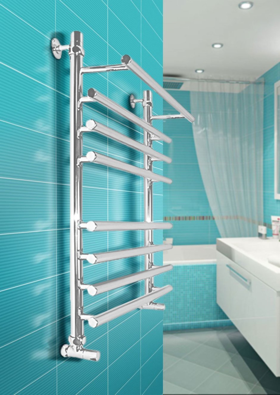 Водяной полотенцесушитель Hammam Panora 1220x490