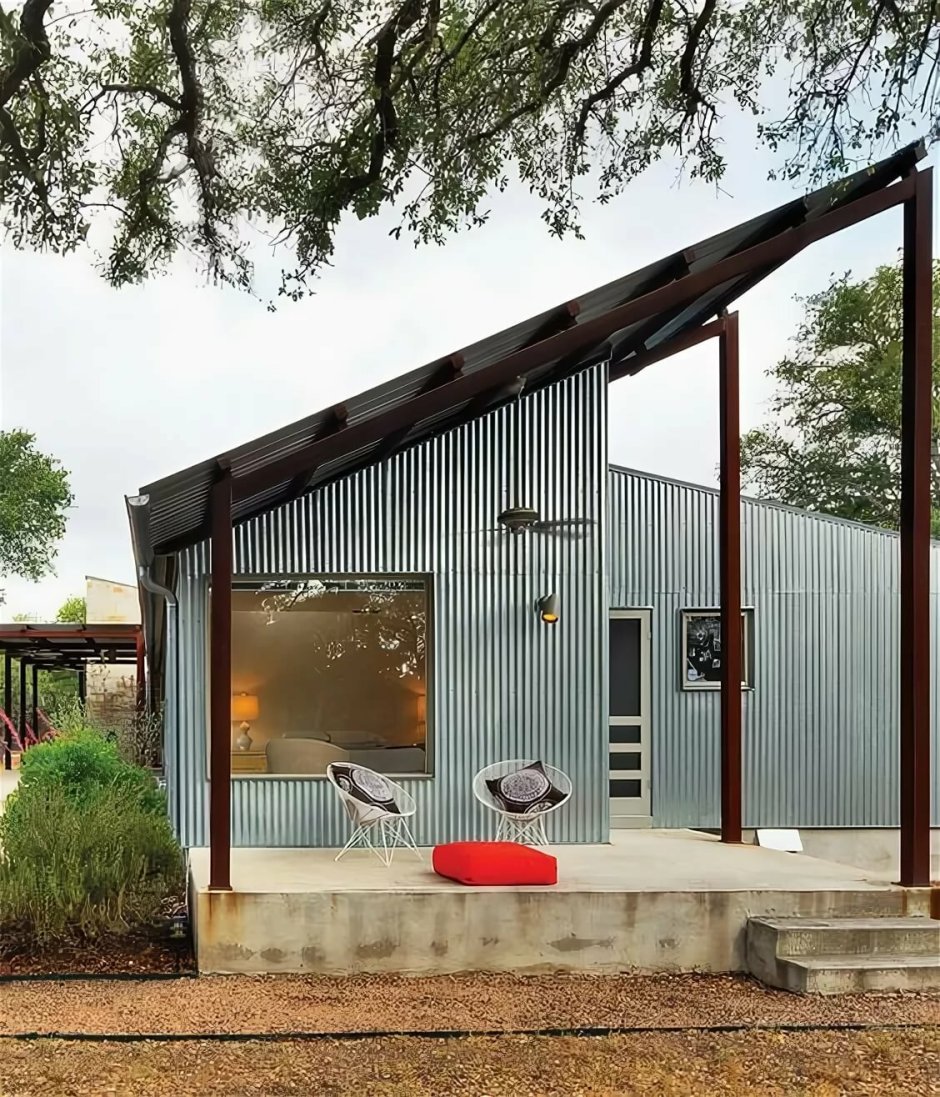 Tiny House с односкатной крышей проект