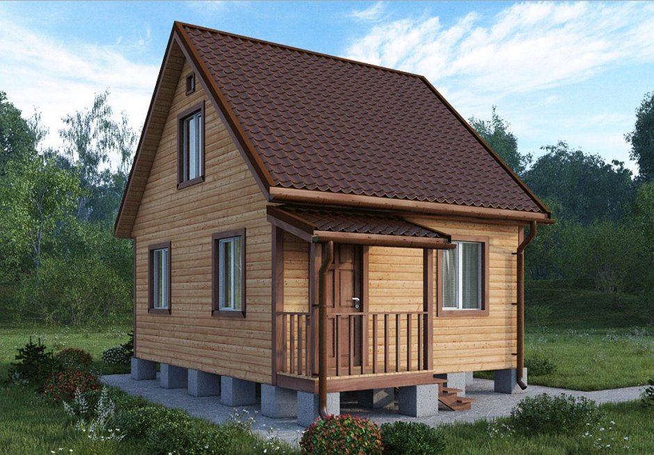 Дачный домик 6х3 каркасный