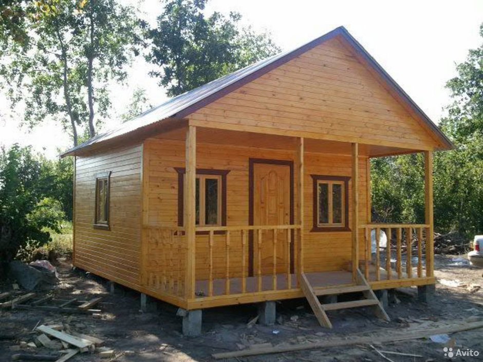 Домик дачный эконом каркасно-щитовой