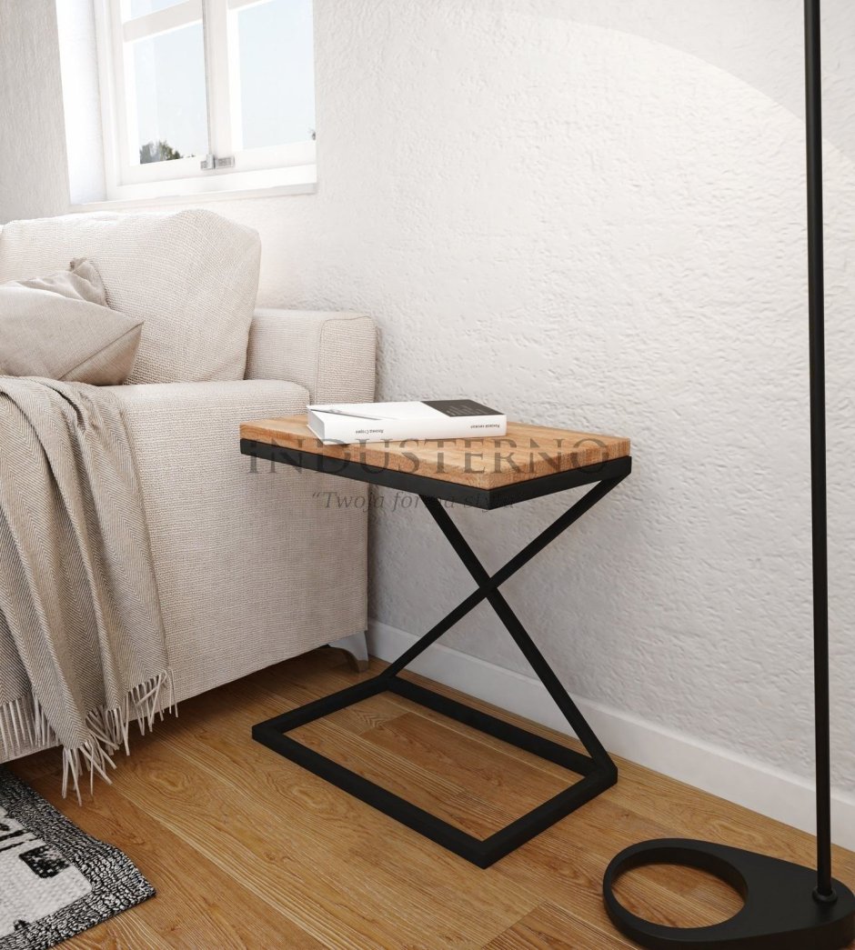 Журнальный стол, приставной столик Loft River, 40х40х46 см