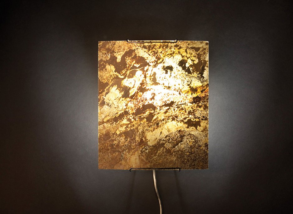 Светильник из каменного шпона