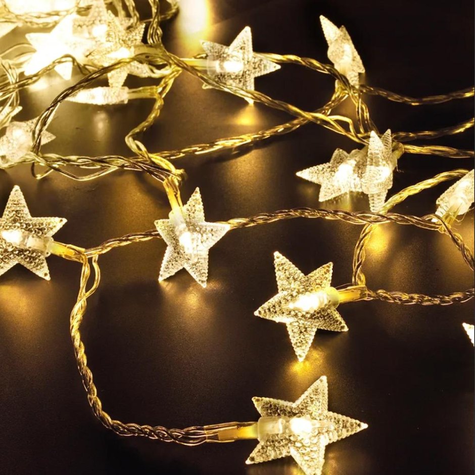 Гирлянда светодиодная Stars 2м 5,5х5,5см 10led (2aa)