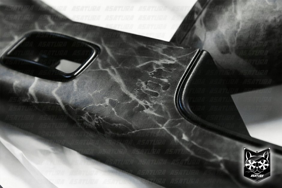 Аквапринт черный мрамор