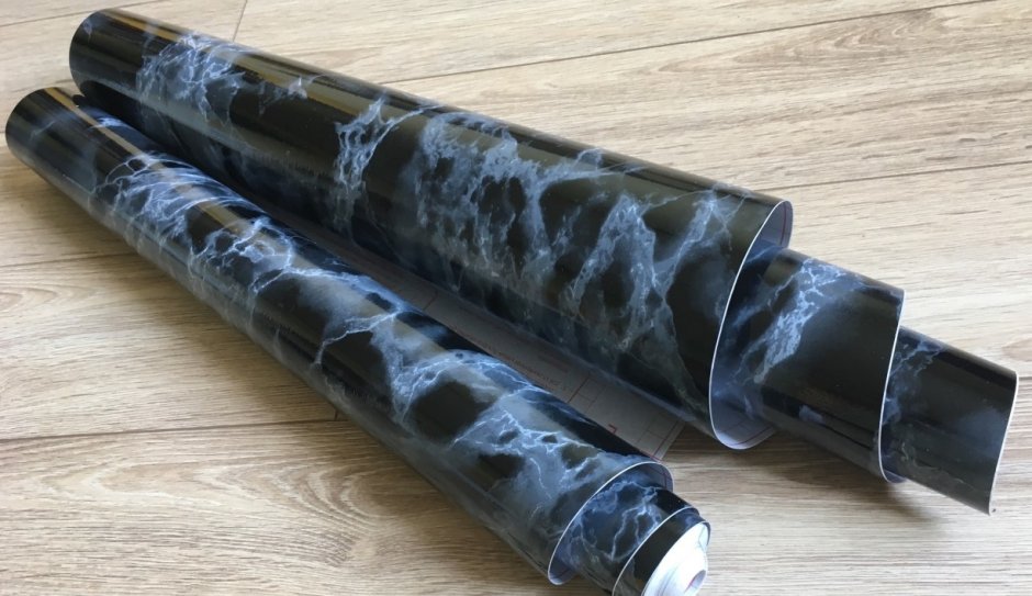 Самоклейка черный мрамор