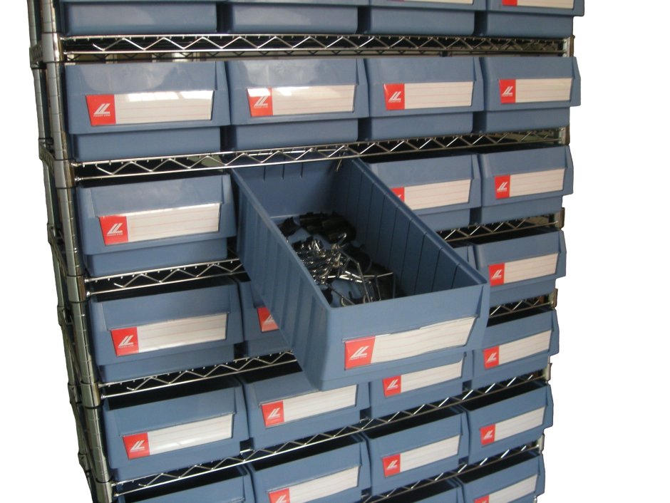 Ящик для склада с выдвижными лотками Plastic Drawer 90x110x160 2 лотка