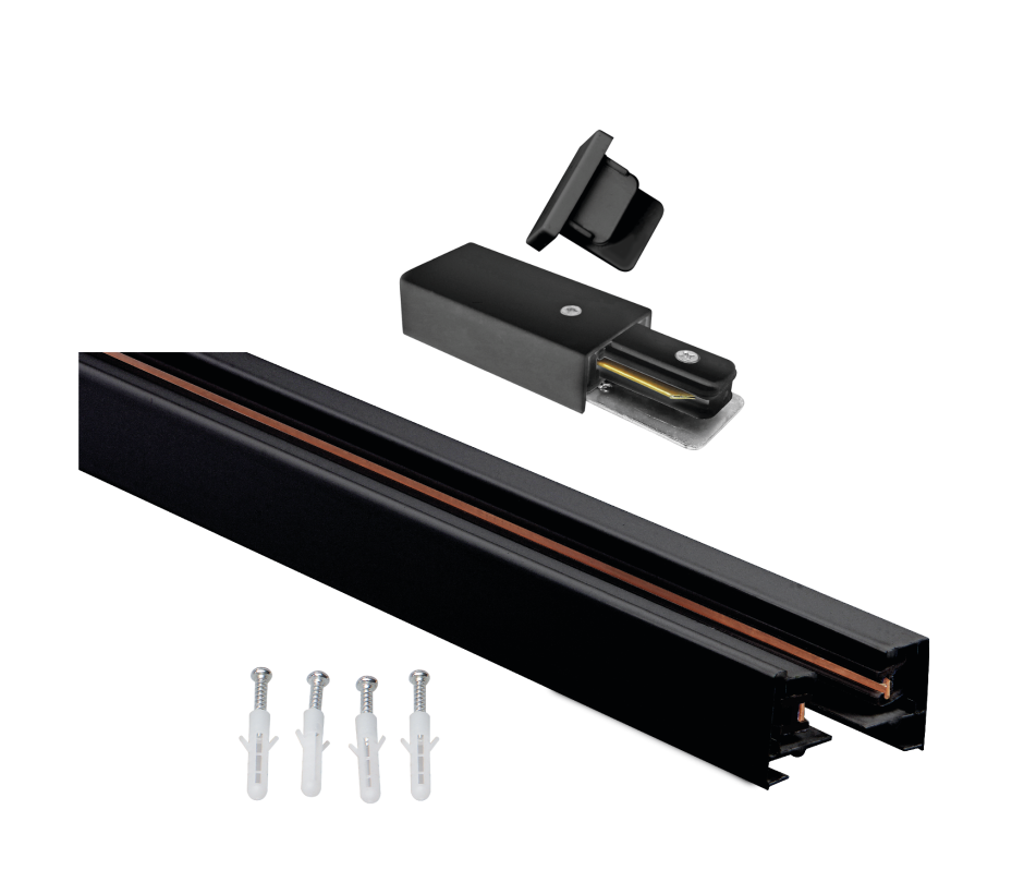 Jazzway аксессуар PTR 1m-BL шинопровод чёрный 1м
