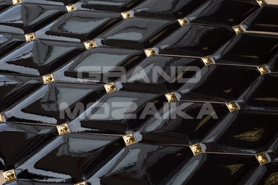 Syp6410 чёрный с золотом 60x60