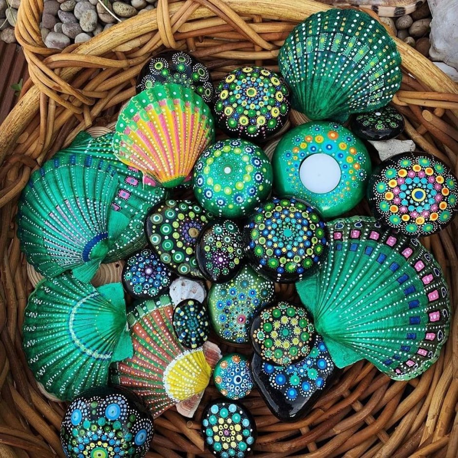 Разрисованные ракушки