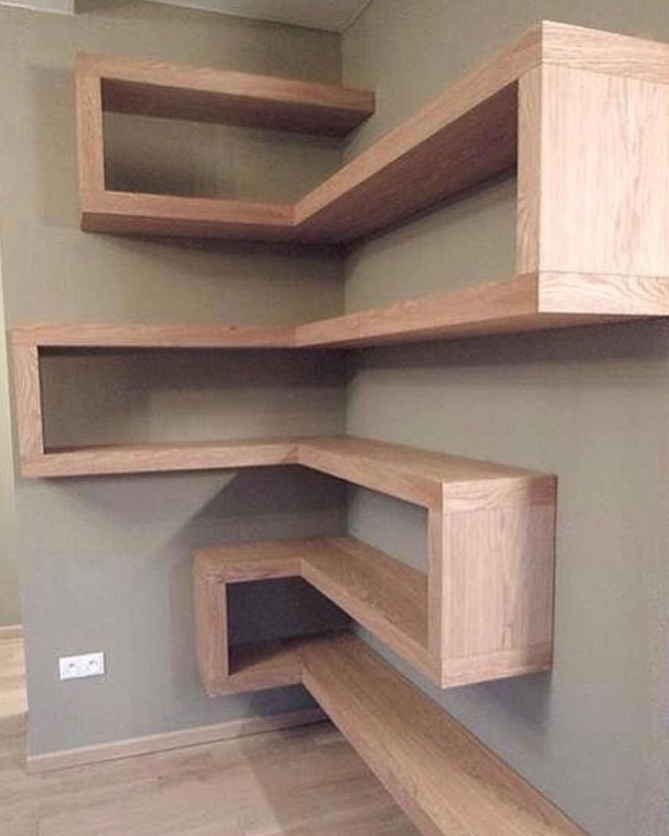 Угловые книжные полки