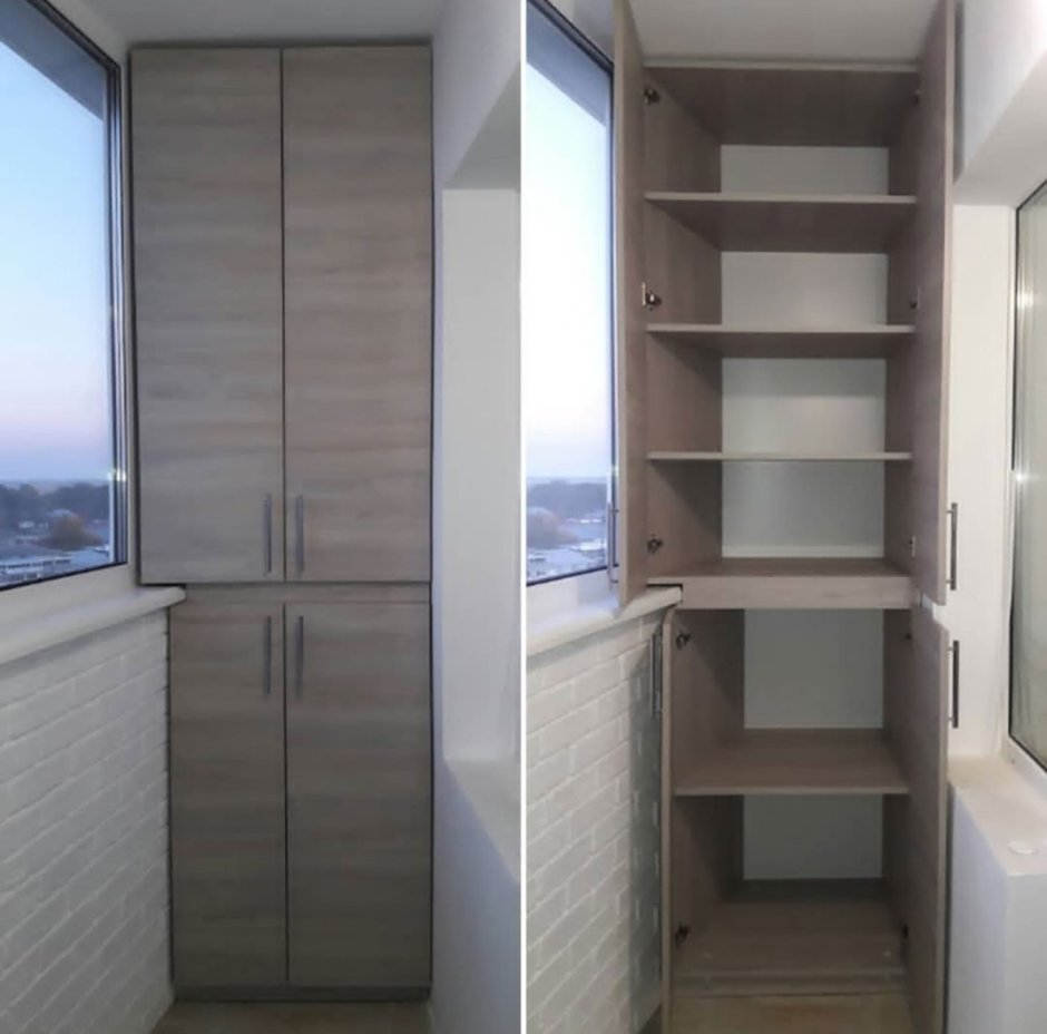 Нестандартные шкафы на балкон