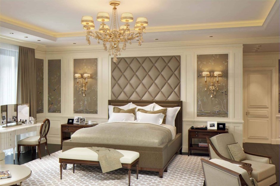 Американская классика в интерьере спальни