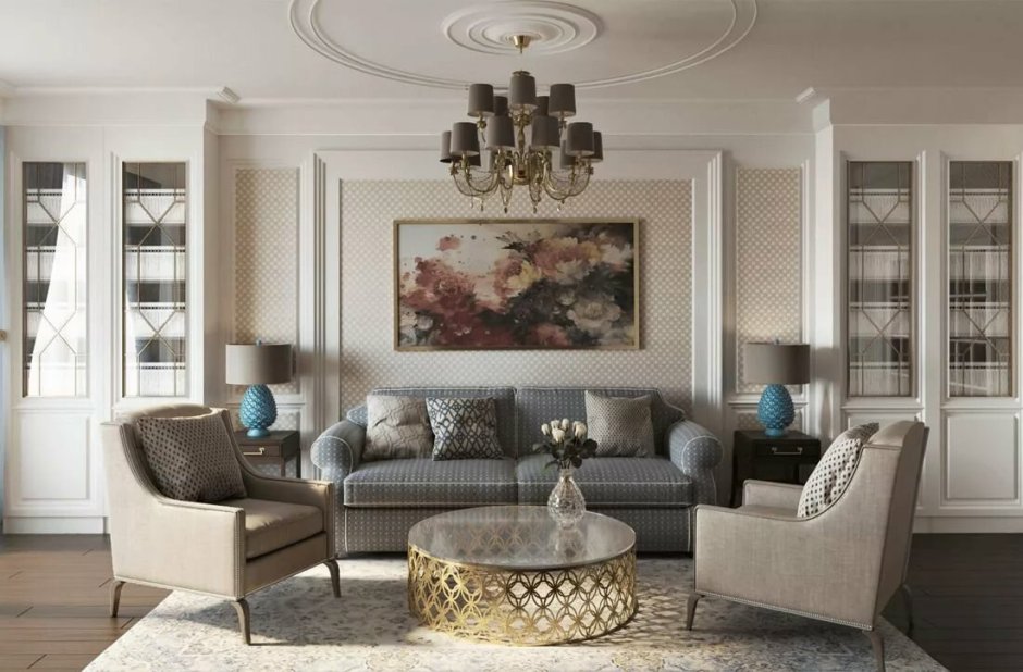 Гостиная современная классика