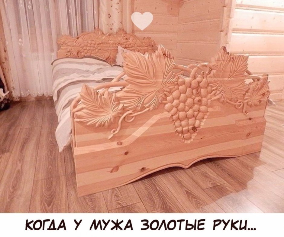 Резьба по дереву кровати
