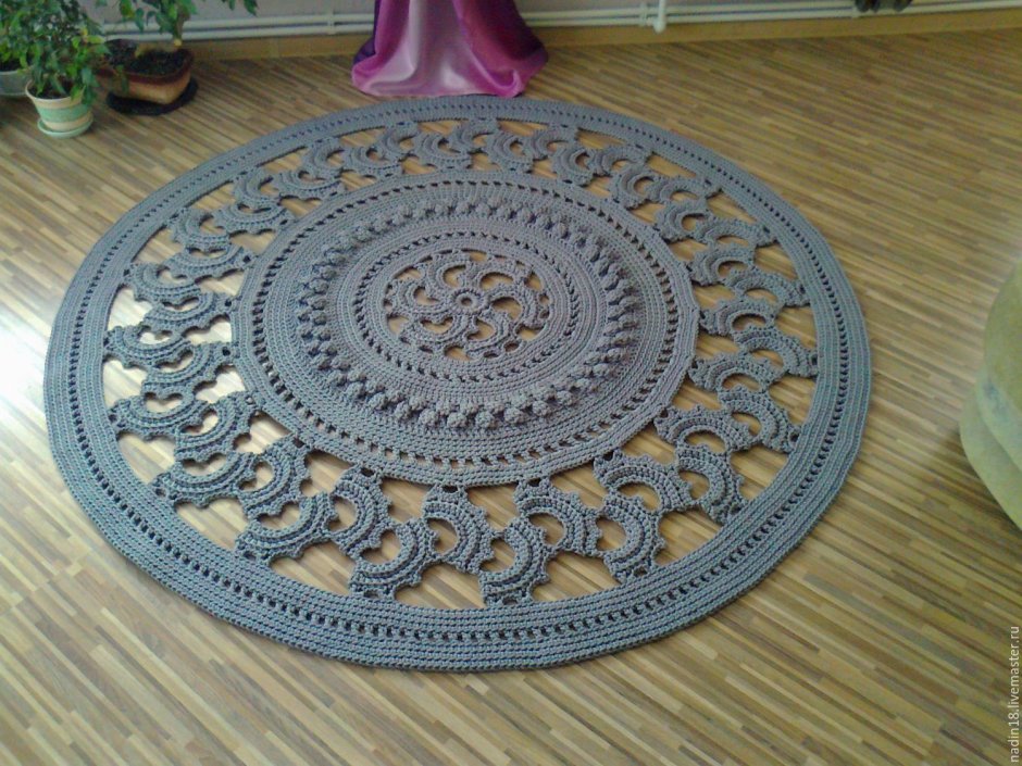Коврик из шнура крючком