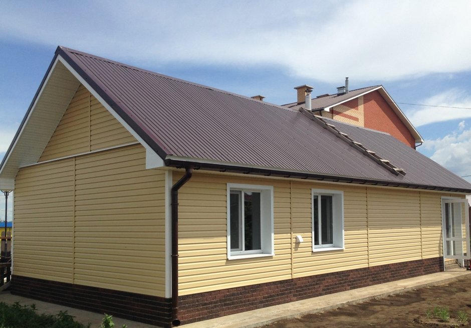 Одноэтажный дом сайдинг