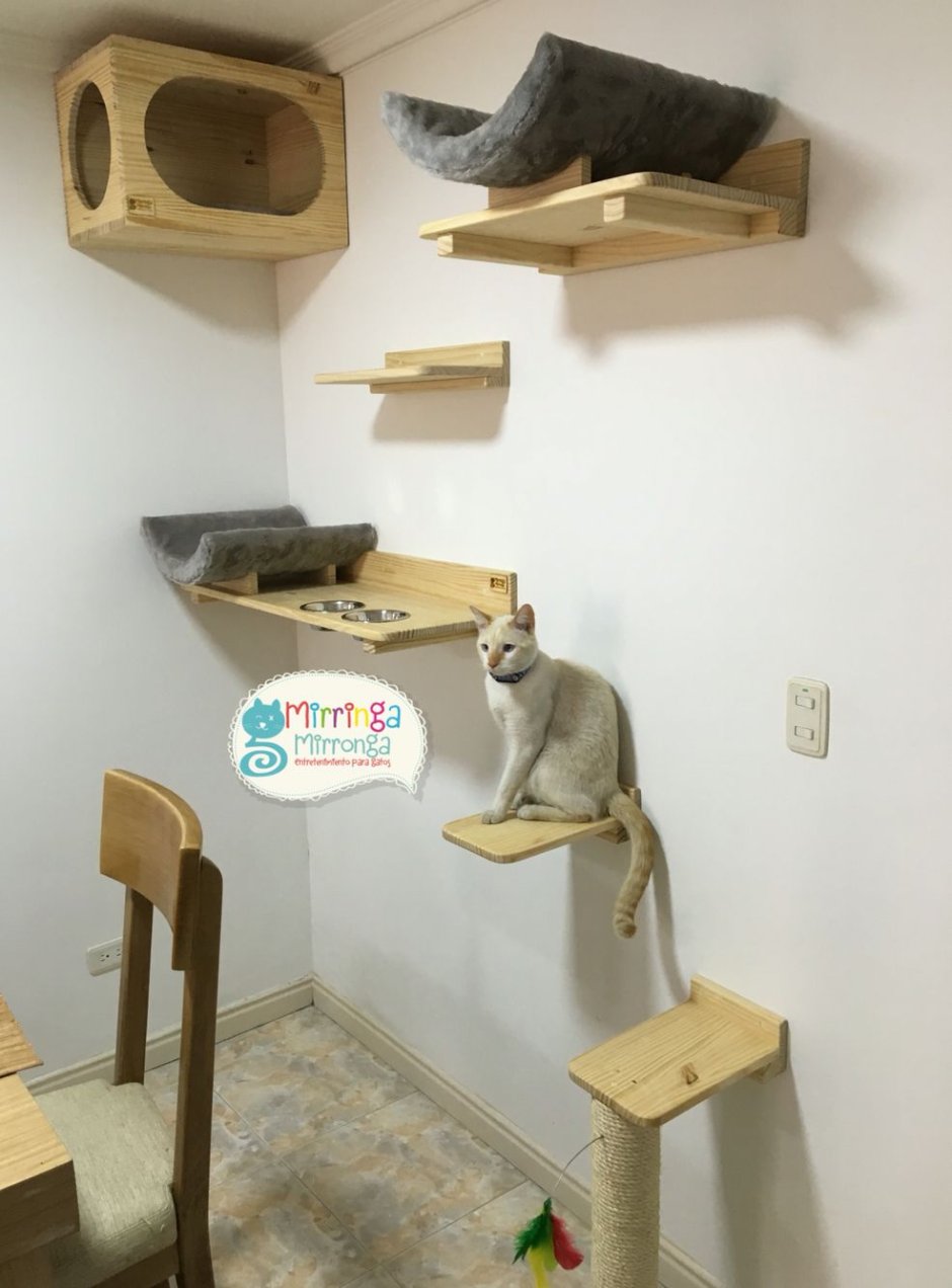 Лежанка для кошки на стену