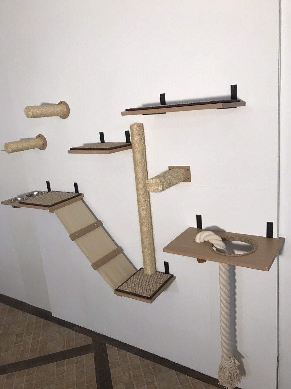 Кошачий игровой комплекс на стену