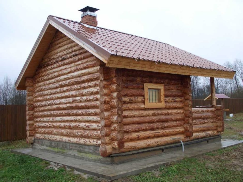 Баня из бревна