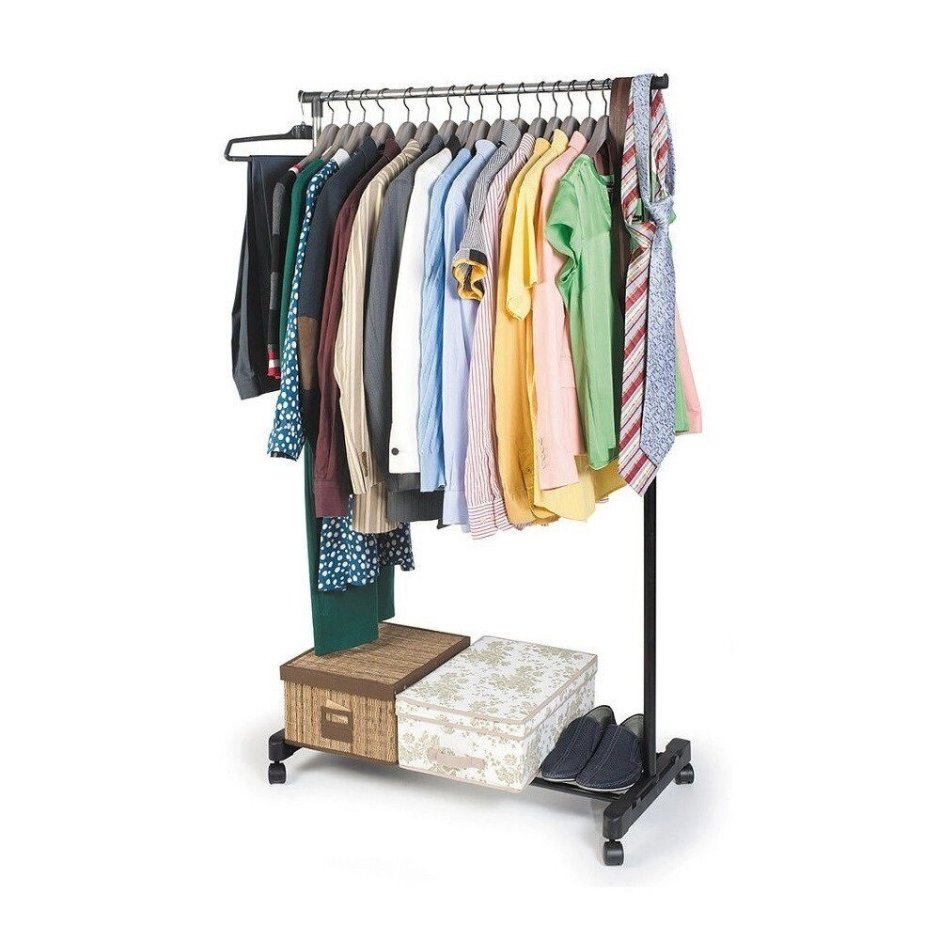 Напольная передвижная стойка для одежды Single-Pole Telescopic clothes Rack