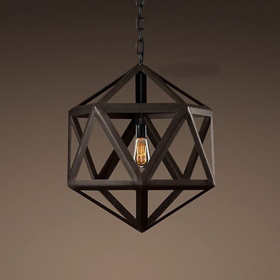 Люстры лофт Steel polyhedron
