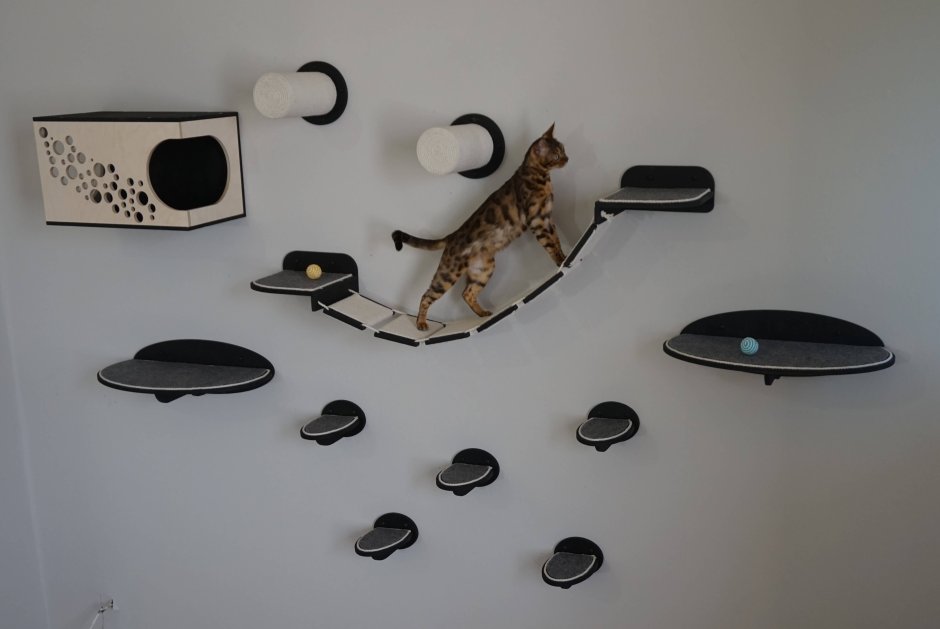 Кошачий домик настенный