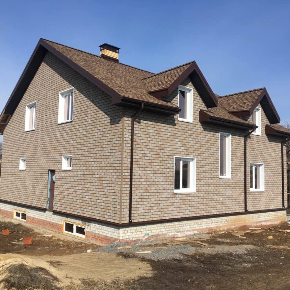 ТЕХНОНИКОЛЬ Hauberk фасадная плитка камень травертин