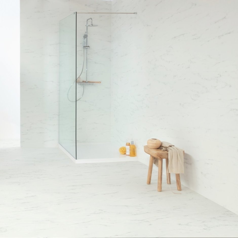 Quick Step Livyn Ambient rigid click RAMCL 40136 мрамор Каррарский белый