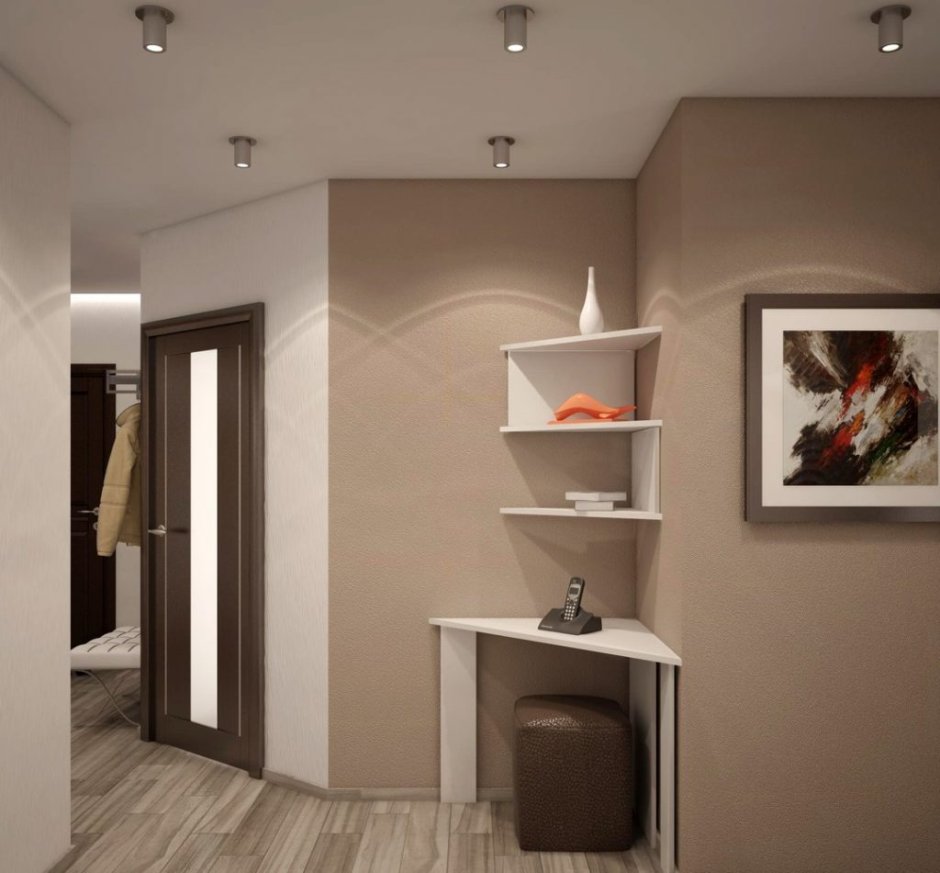 Прихожая в кофейных тонах