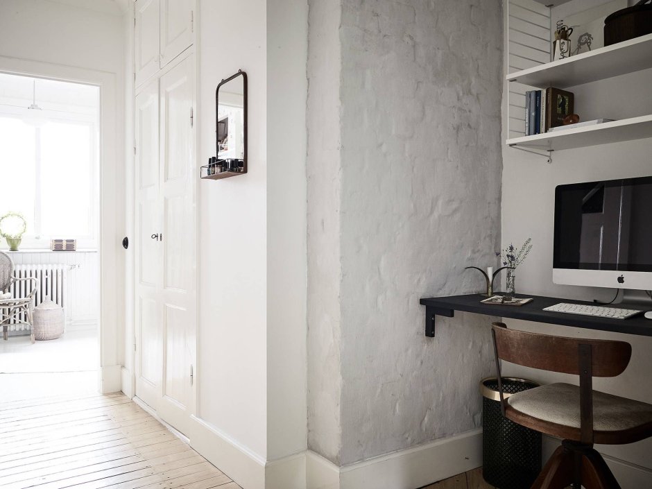 Пепельные обои в квартире без всего