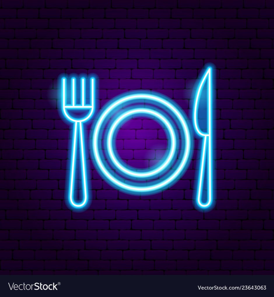 Неоновая табличка food