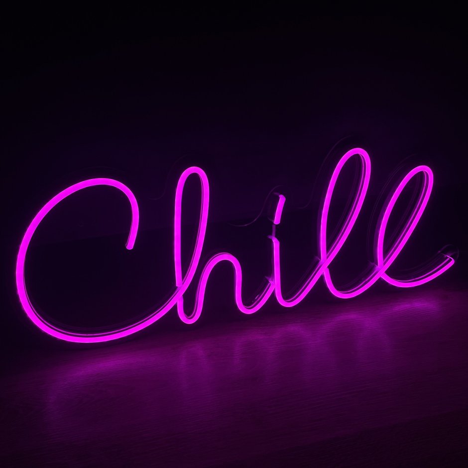 Неоновая вывеска Chill Zone