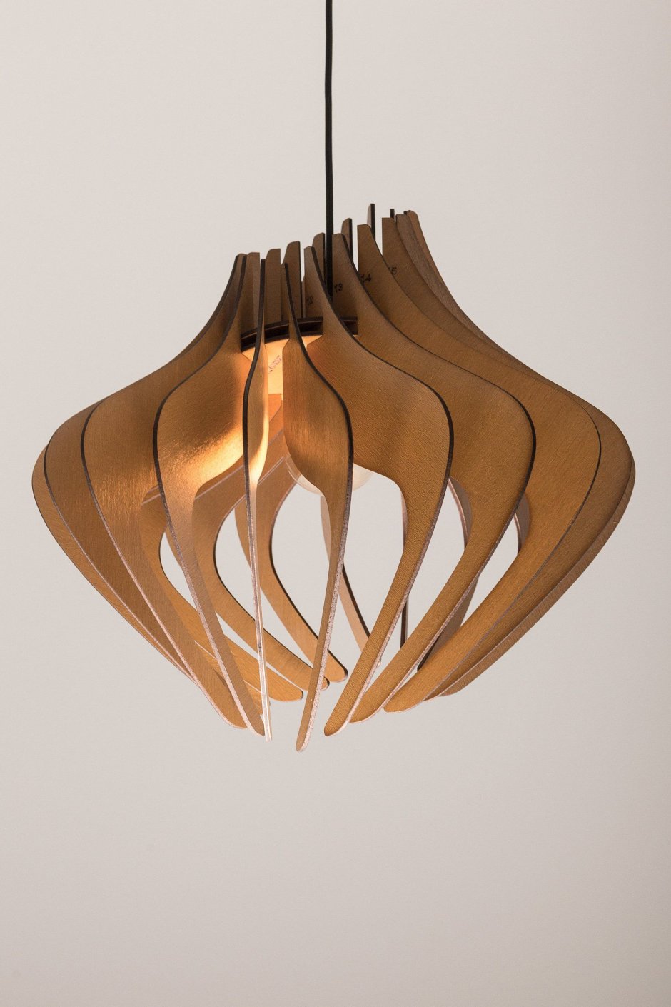 Candelabra Modern Pendant Lamp Mid Century Light Wood Pendant