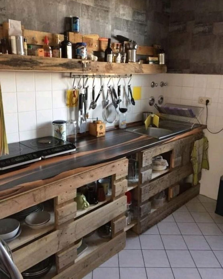 Кухонная мебель из поддонов