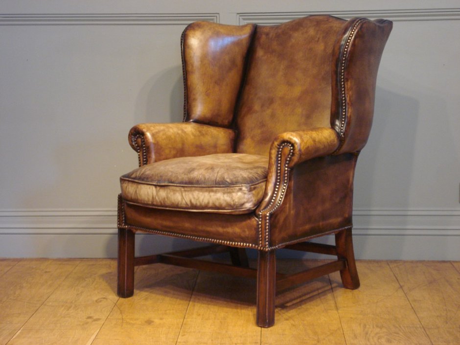 Кресло Norbert Armchair Brown Vintage натуральная кожа