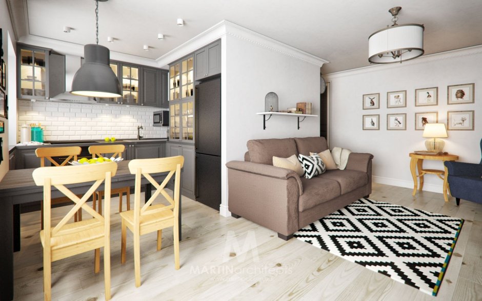 Ikea кухня гостинная 14 кв м