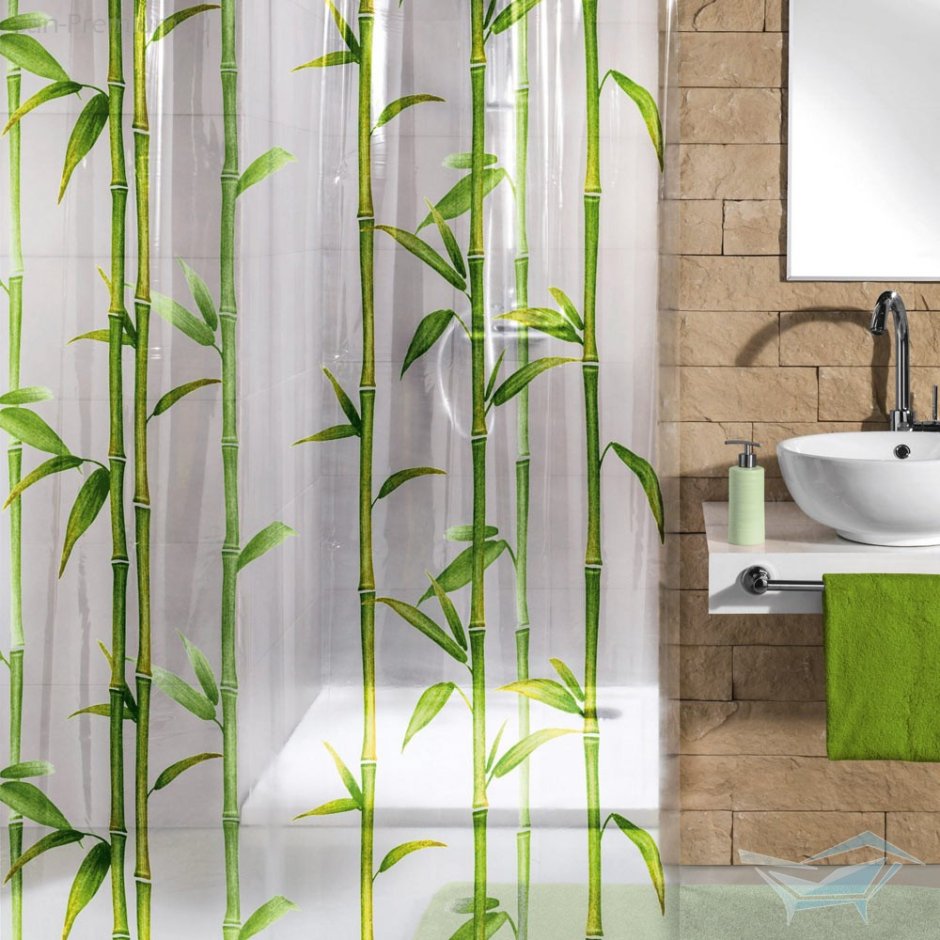 Штора для ванной Bambu May Green