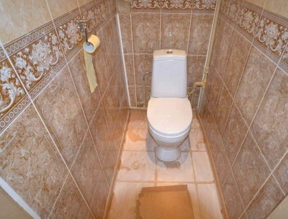 Отделка туалета пластиковыми панелями