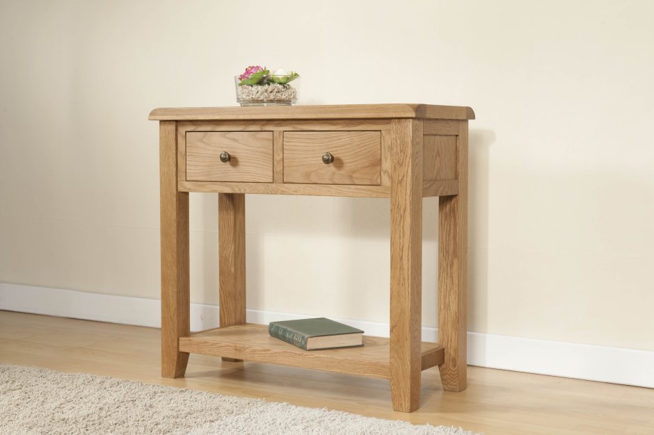 Oak Table with Shelf