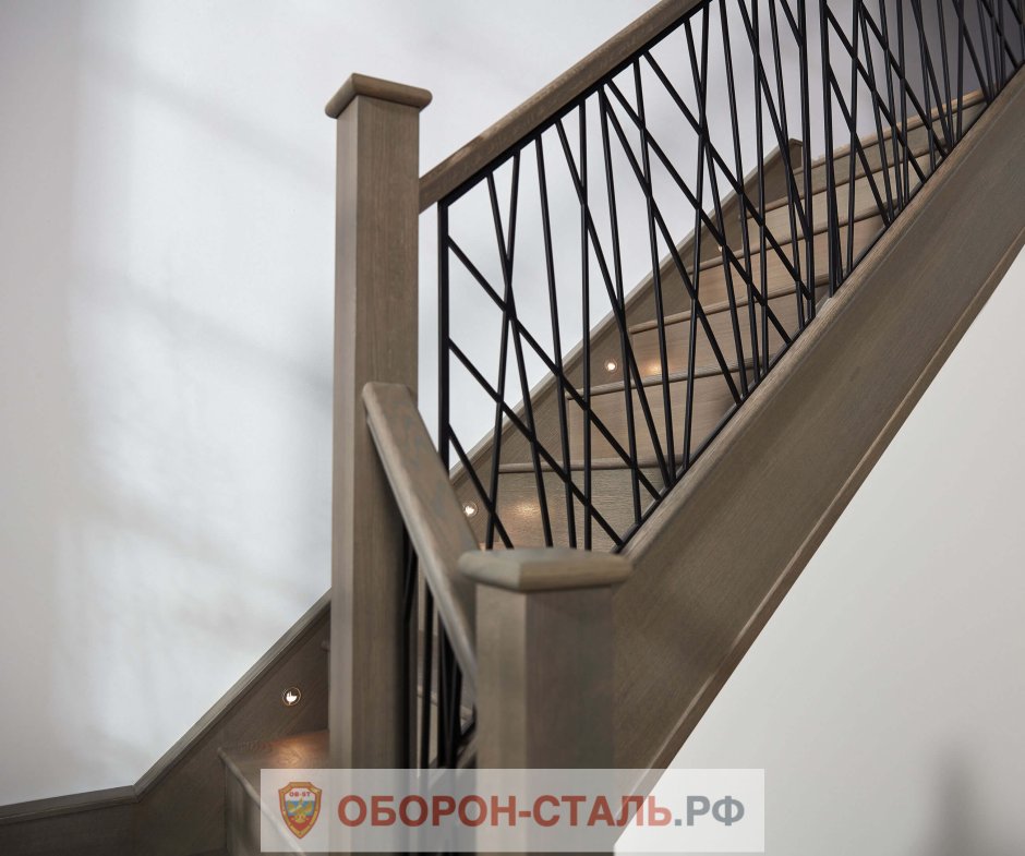 Лестничные перила из металла лофт